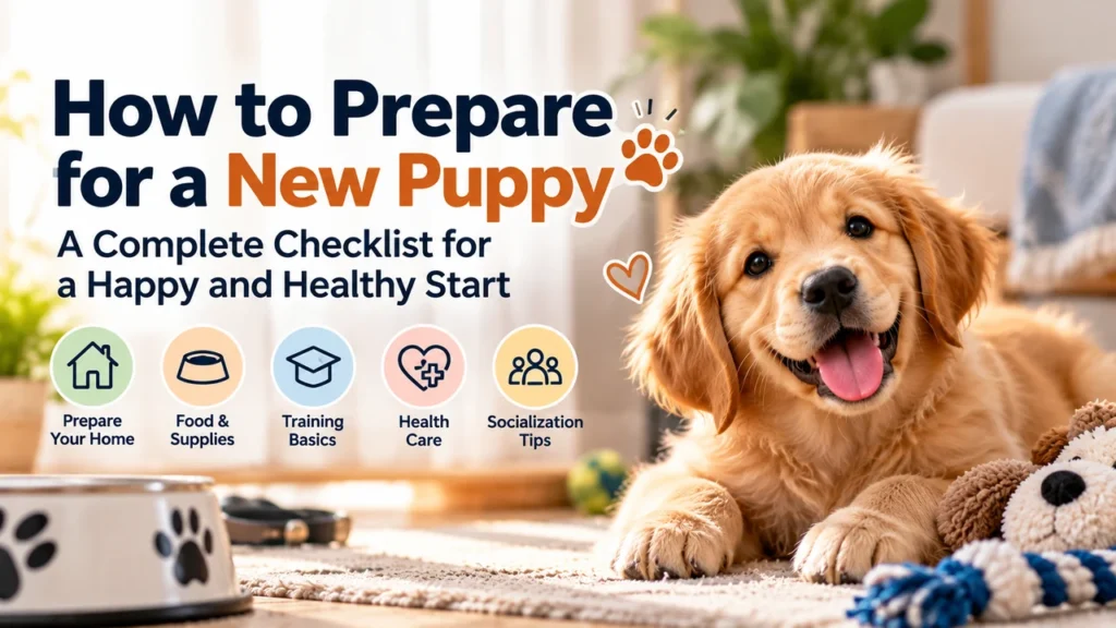 New puppy checklist for preparing a home for a puppy